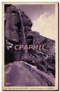 Old Postcard Route Nice Digne Alpes Cascade Scafarels