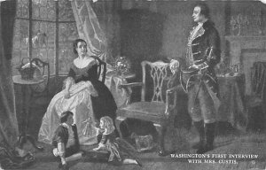 Washington's first interview with Mrs. Custis Fredericksburg, Virginia, USA H...