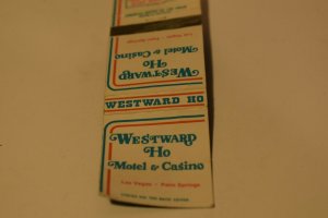 Westward Ho Motel & Casino Las Vegas Palm Springs 20 Strike Matchbook Cover