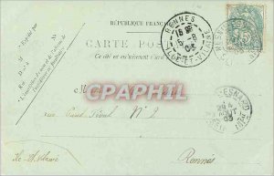 Postcard Rouen Old Crow Bridge and Quays (map 1900)