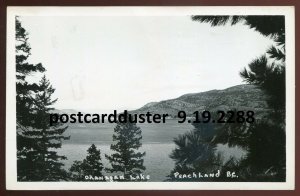 h3245 - PEACHLAND BC 1950s Okanagan Lake. Real Photo Postcard