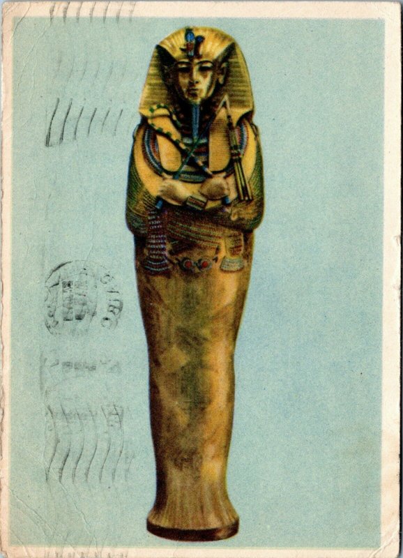 postcard Egypt Cairo - King Tutankhamun - coffin