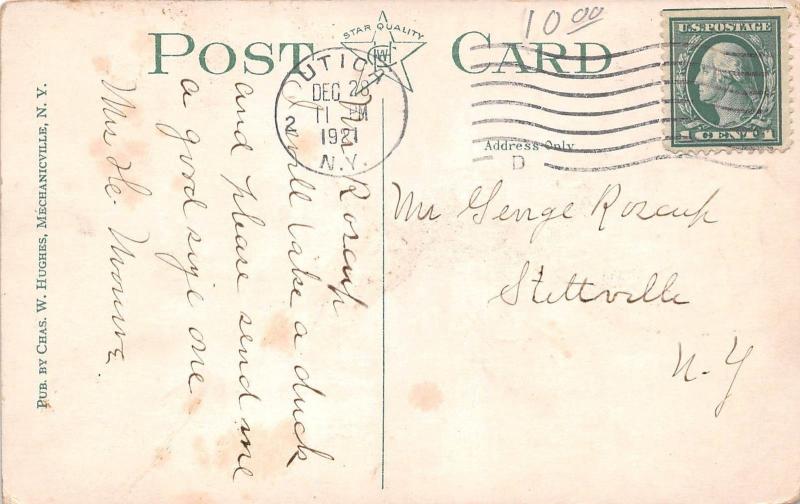 D11/ Fort Plain New York NY Postcard 1921 Railroad Depot Station