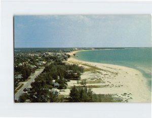 Postcard Siesta Beach Looking South From The Terrace Condominium, Sarasota, FL