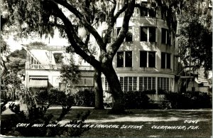 Vtg Postcard RPPC - Gray Moss Inn Clearwater Florida - Hotel In Tropical Setting