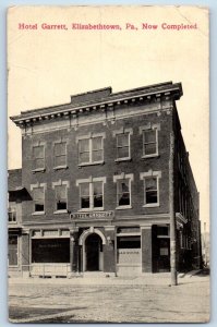 Elizabethtown Pennsylvania PA Postcard Hotel Garrett Now Completed 1913 Vintage