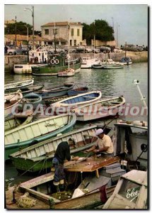 Postcard Modern Ile De Re La Flotte Le Joli Port With Marine fishermen
