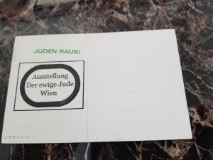 1938 Germany Mint Postcard Eternal Jew Museum Exhibit Mathematician Judaica