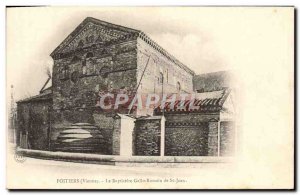 Old Postcard Poitiers The Gallo Roman Baptistery of St. John