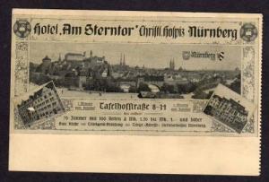 Germany Hotel am Sterntor Nürnberg Christliches Hospiz Postkarte Postcard Ge...