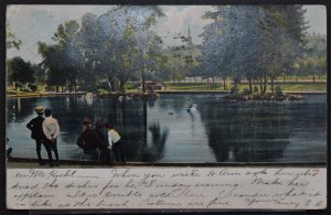 Lake in a Park with People - 1907