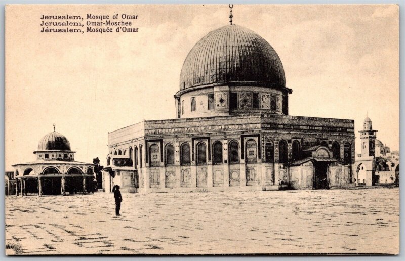 Vtg Jerusalem Israel Mosque of Omar Dome Of The Rock 1910s View Postcard