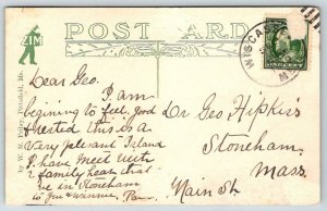 Old Block House   Wiscasset  Maine    Postcard  1910