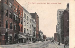 East Liverpool Ohio Fifth Street Looking East Vintage Postcard JI658151