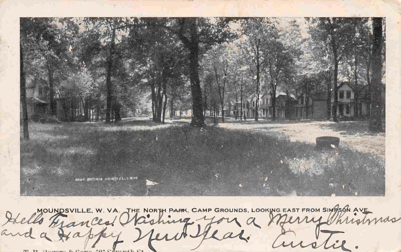 North Park Camp Grounds Moundsville West Virginia 1906 postcard