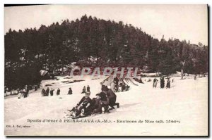 Old Postcard of Sports & # 39Hiver has Peira Cava Nice surroundings Ski Sport...