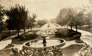 c1915 RPPC Hay, Kansas Normal Ave. Fountain Park Vintage Postcard P113