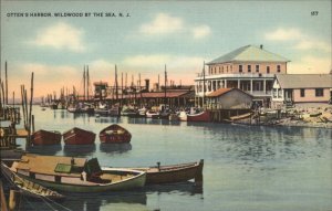 Wildwood by the Sea New Jersey NJ Otten's Harbor Linen Vintage Postcard