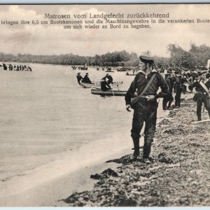 c1910s WWI Germany Navy in Action Series Sailors Gun Boats Soldier Military A192