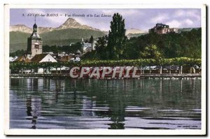 Old Postcard Evian les Bains Vue Generale and Lake Leman