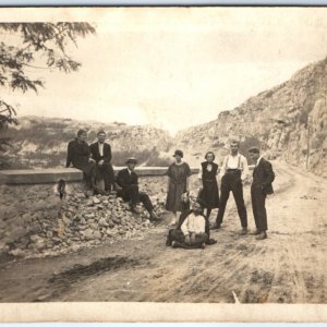 1922 Bulgarian Friends Mountain RPPC Men Women Real Photo Kazanluk Bulgaria A138