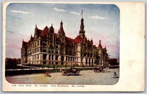 Vtg St Louis Missouri MO City Hall Glitter Mica 1900s Old View Postcard