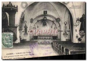 Old Postcard Domremy Interior Of Church In Which Joan of Arc was baptized