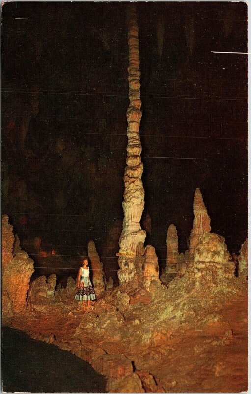 Totem Pole Calsbad Caverns National Park Big Room New Mexico NM Postcard VTG UNP 