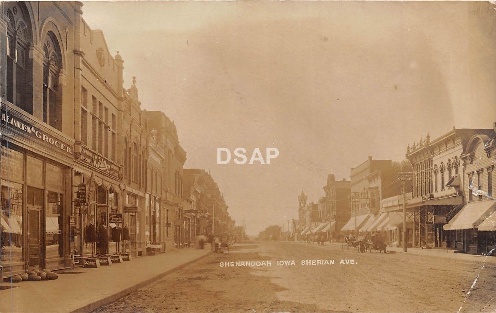 B14/ Shenandoah Iowa Ia Real Photo RPPC Postcard 1909 Sheridan Ave