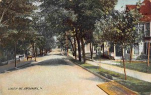 Lincoln Avenue Carbondale Pennsylvania 1910 postcard