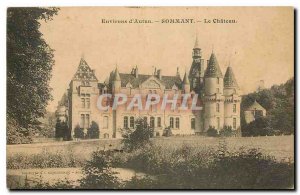 Old Postcard Surroundings Sommant Autun Chateau