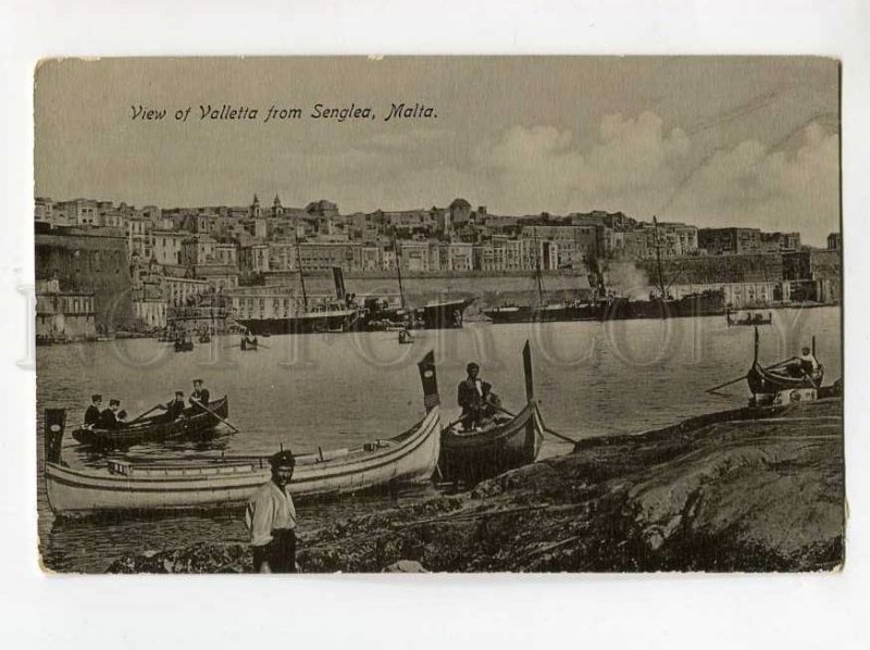 3081321 MALTA View of Valletta from Senglea Vintage PC
