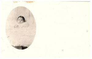 RPPC Postcard Circle Portrait Baby Girl Denver Colorado 1910
