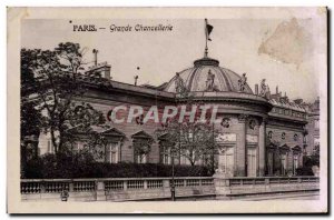 Old Postcard Paris Grand Chancellery