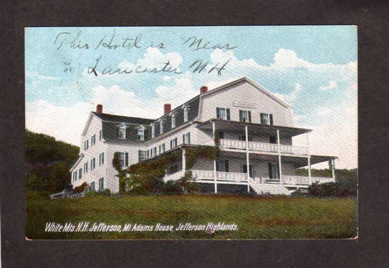 NH Mt Adams House Jefferson Highlands Nr Lancaster New Hampshire Postcard UDB