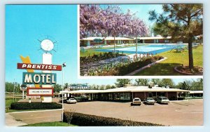 NATCHEZ, MS Mississippi ~ PRENTISS MOTEL c1970s Adams County Roadside Postcard
