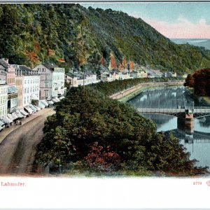 1904 Bad Ems Germany Postcard Lahnufer River Bridge Louis Glaser Leipzig Litho