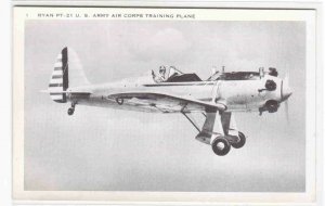 Ryan PT 21 US Army Air Corps Training Plane Monoplane Aircraft WWII postcard