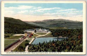 White Mountains New Hampshire 1920s Postcard Crawford House & Saco Lake