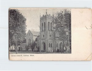 Postcard Christ Church, Adrian, Michigan