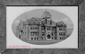 New High School Medford Oregon 1914 postcard