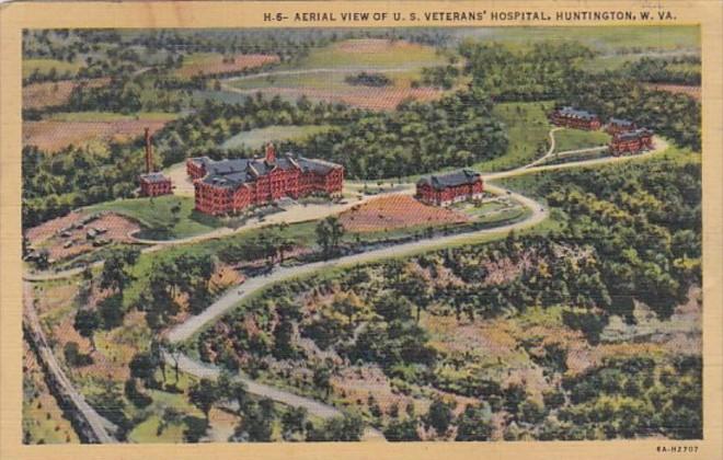 West Virginia Huntington Aerial View Of U S Veterans' Hospital 1945 Curt...