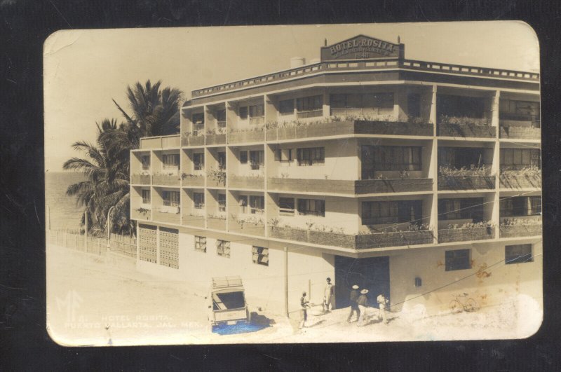 RPPC GUADALAJARA MEXICO HOTEL OLD CARS DOWNTOWN VINTAGE REAL PHOTO POSTCARD