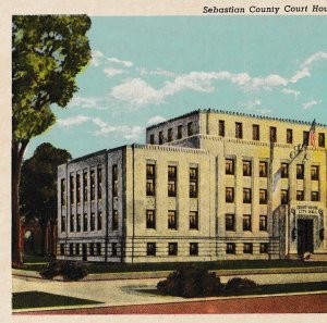 Postcard: Sabastian County Court House And City Hall, Fort Smith, Ark. Unposted 