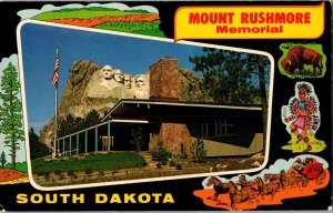 Mount Rushmore Memorial, Black Hills SD Vintage Postcard L60