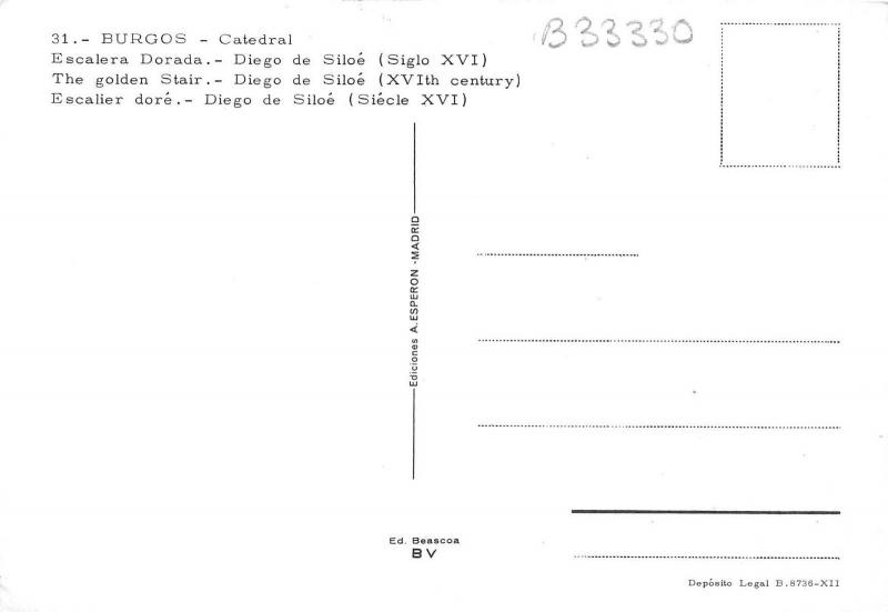 B33330 Burgos Catedral   spain