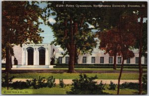 Evanston Illinois, Patten Gymnasium, Northwestern University, Vintage Postcard