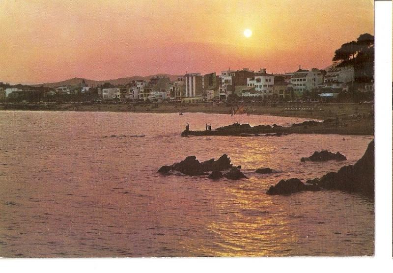 Postal 046559 : Costa brava. Lloret de Mar. Atardecer