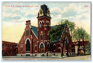 1909 Grave M.E. Church Exterior Building Waterloo Iowa Vintage Antique Postcard