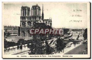 Old Postcard Paris Notre Dame de Paris Overview